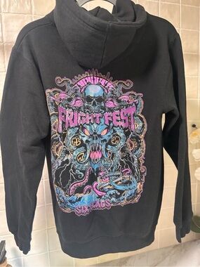 Six Flags Fright Fest hoodie- size S.